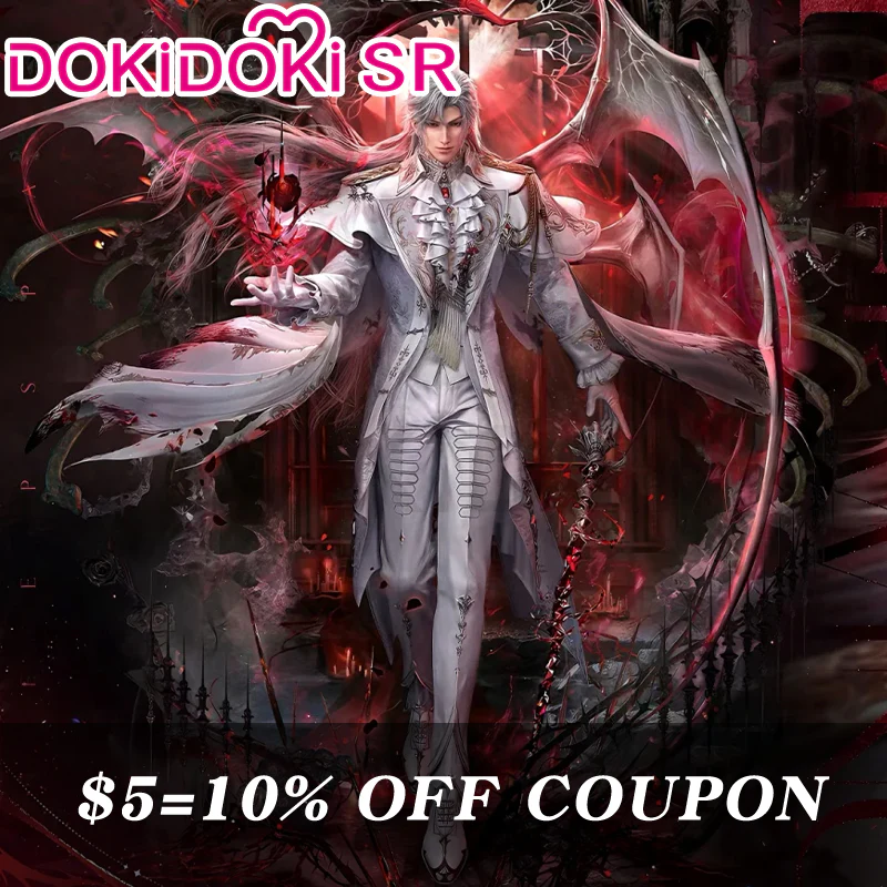 【Confirmed】$5 Deposit = 10% off Coupon DokiDoki Game Love And Deepspace Cosplay Sylus Crimson Departure / Crimson Rapture Protagonist MC Silverwing Fiend Costume Crimson Feast - Image 4