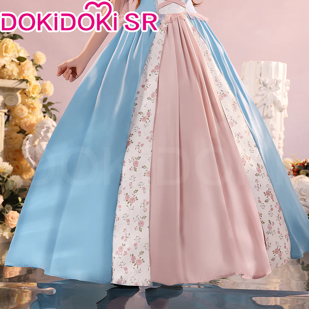 【Size S-3XL】DokiDoki-SR Movie Cosplay Costume Blue Princess Dress / Cloak / Petticoat - Image 3