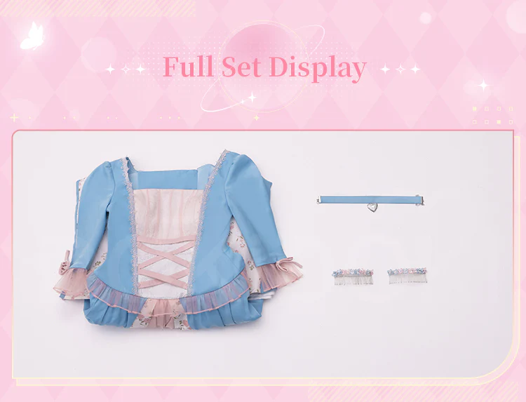 【Size S-3XL】DokiDoki-SR Movie Cosplay Costume Blue Princess Dress / Cloak / Petticoat - Image 6