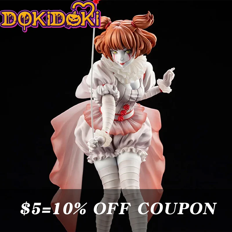 【POLL】$5 Deposit =10% OFF Coupon DokiDoki Movie It: Chapter One Cosplay Gender-Swapped Version Female Pink Dress Costume Pennywise - Image 2