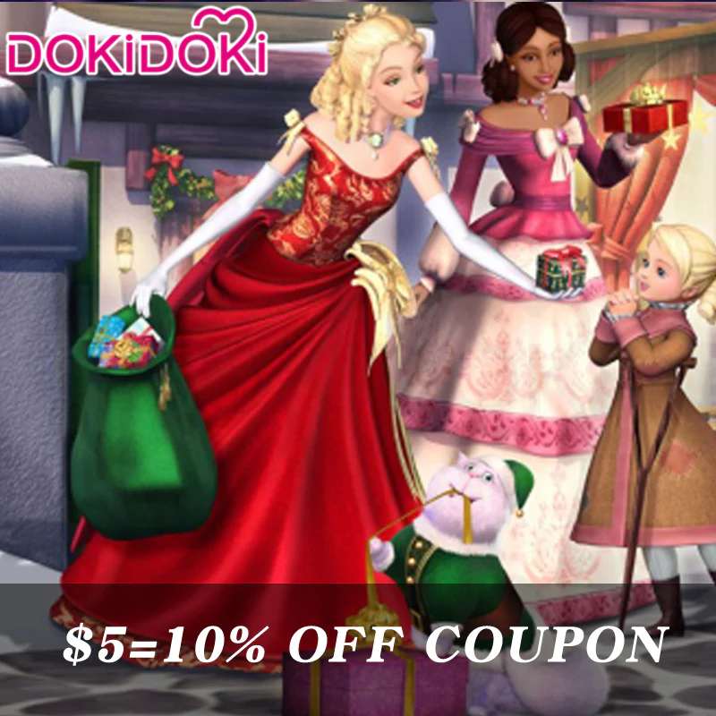 【Poll】$5 Deposit =10% OFF Coupon DokiDoki Movie Cosplay Red Christmas Princess Dress - Image 2