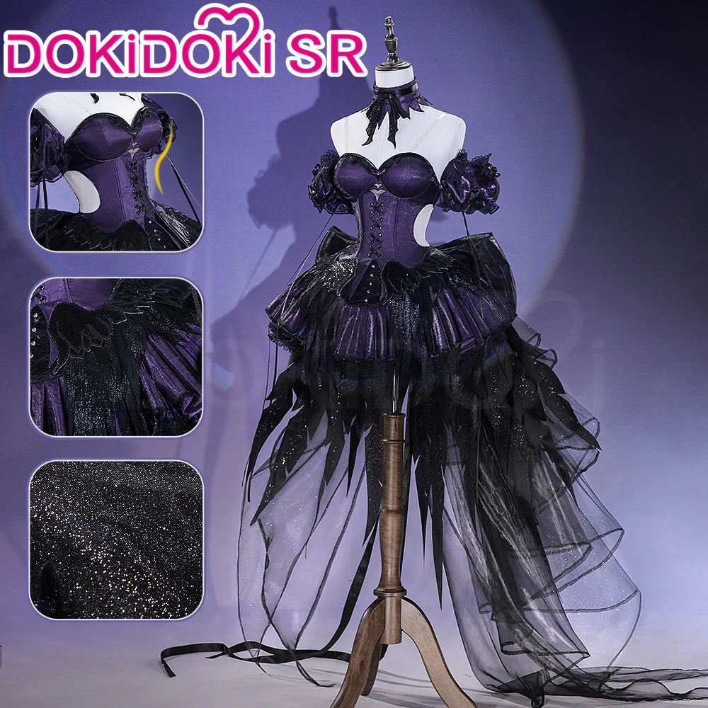 【Partially Ready For Ship】DokiDoki-SR Anime Cosplay  Costume Dress  Fate Symphony Doujin Purple