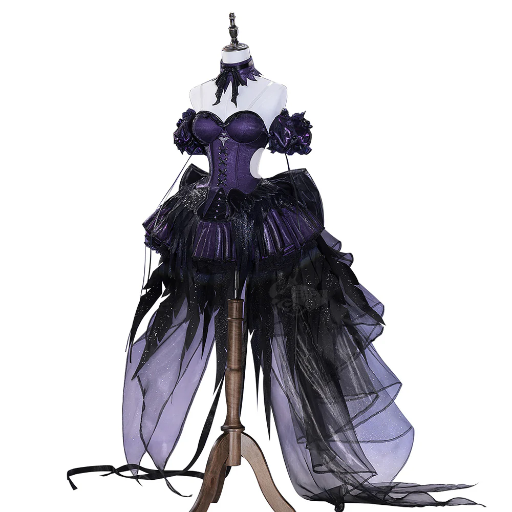 【Partially Ready For Ship】DokiDoki-SR Anime Cosplay  Costume Dress  Fate Symphony Doujin Purple - Image 6