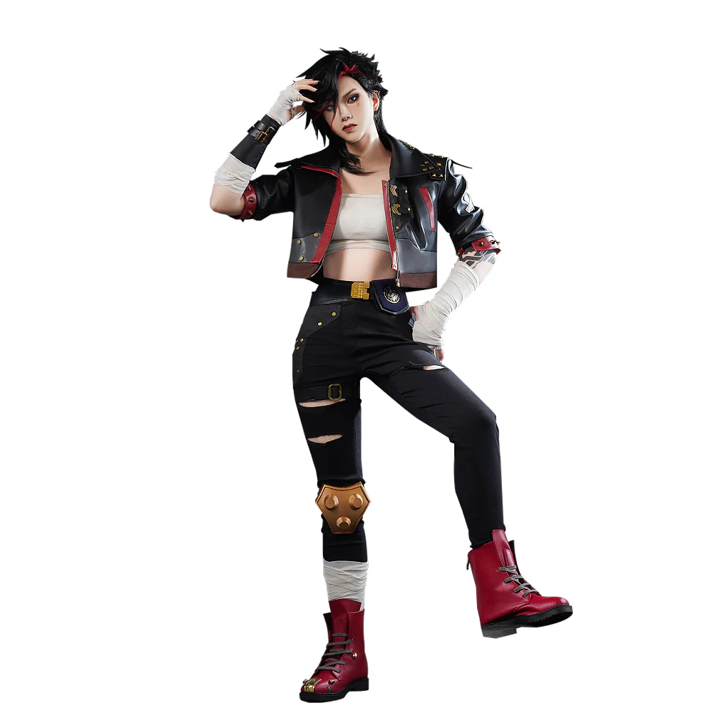 【Partial Ready For Ship】【Size S-3XL】DokiDoki-SR Game Cosplay Black Red Costume EMO - Image 5