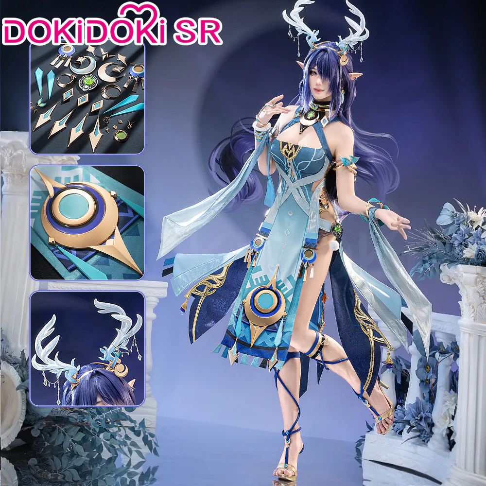 【Size S-3XL】DokiDoki-SR Game Genshin Impact Cosplay Lauma Costume Song of the Welkin Moon Nod Krai