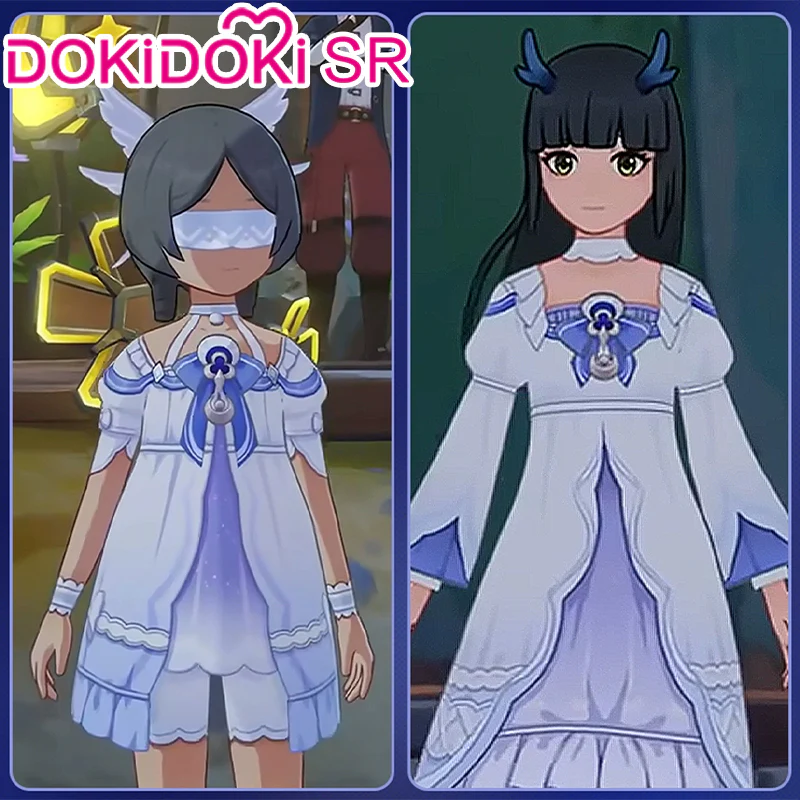 【POLL】$5 Deposit =10% off DokiDoki-SR Game Genshin Impact Cosplay Columbina Costume Long / Short Dress Moon-Prayer Night - Image 3