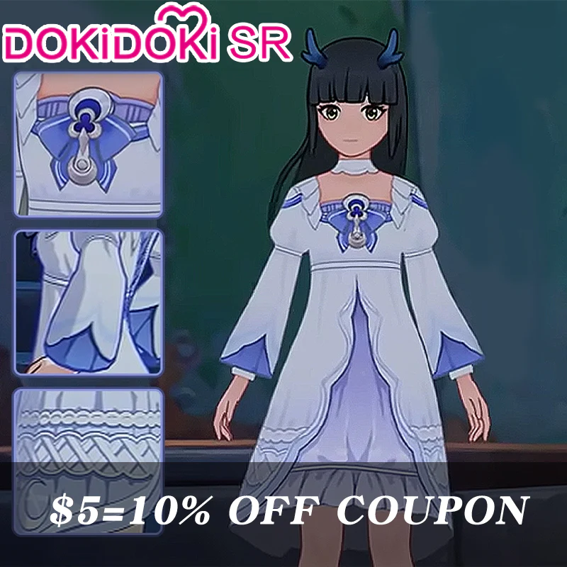 【POLL】$5 Deposit =10% off DokiDoki-SR Game Genshin Impact Cosplay Columbina Costume Long / Short Dress Moon-Prayer Night - Image 5