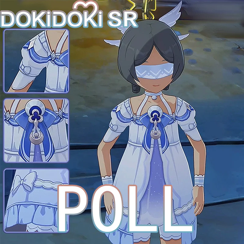 【POLL】$5 Deposit =10% off DokiDoki-SR Game Genshin Impact Cosplay Columbina Costume Long / Short Dress Moon-Prayer Night - Image 7