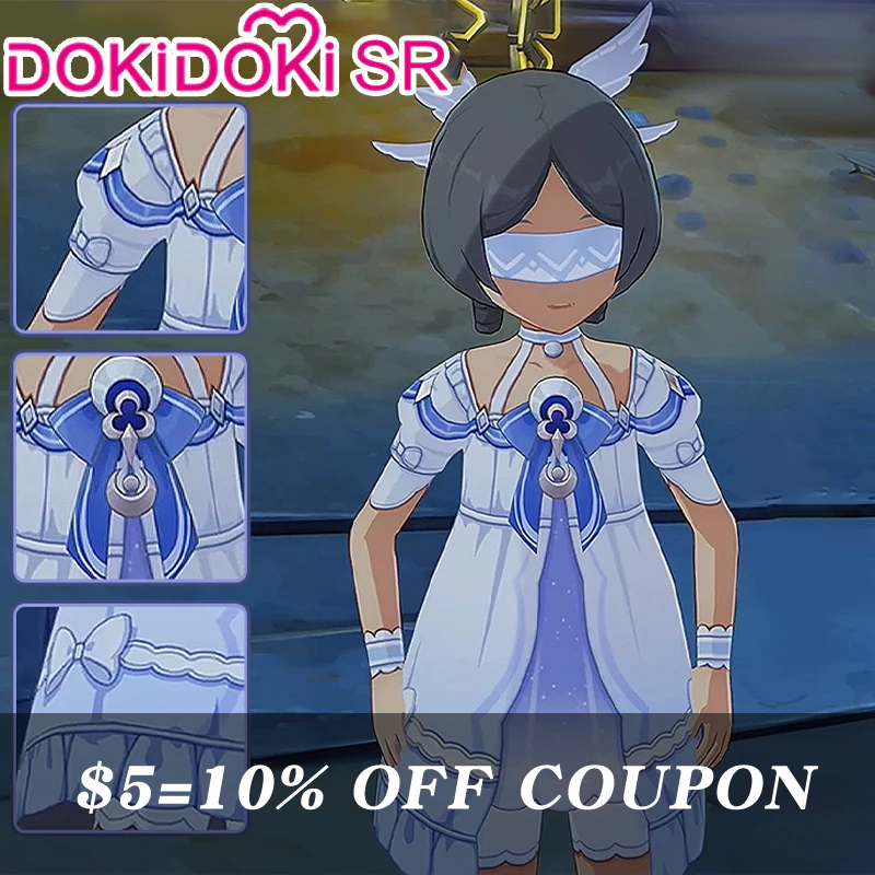 【POLL】$5 Deposit =10% off DokiDoki-SR Game Genshin Impact Cosplay Columbina Costume Long / Short Dress Moon-Prayer Night - Image 8