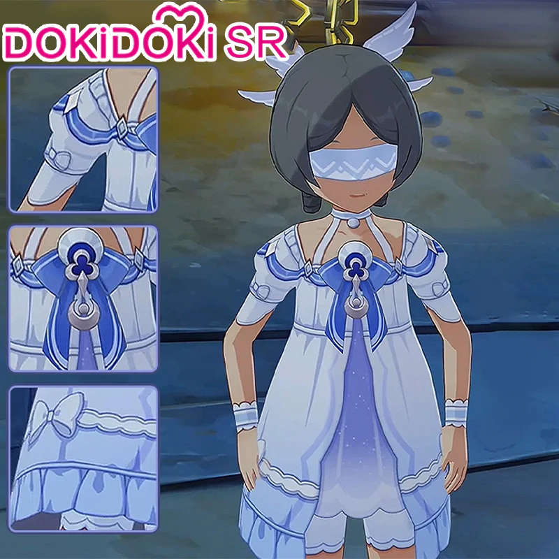 【POLL】$5 Deposit =10% off DokiDoki-SR Game Genshin Impact Cosplay Columbina Costume Long / Short Dress Moon-Prayer Night - Image 9