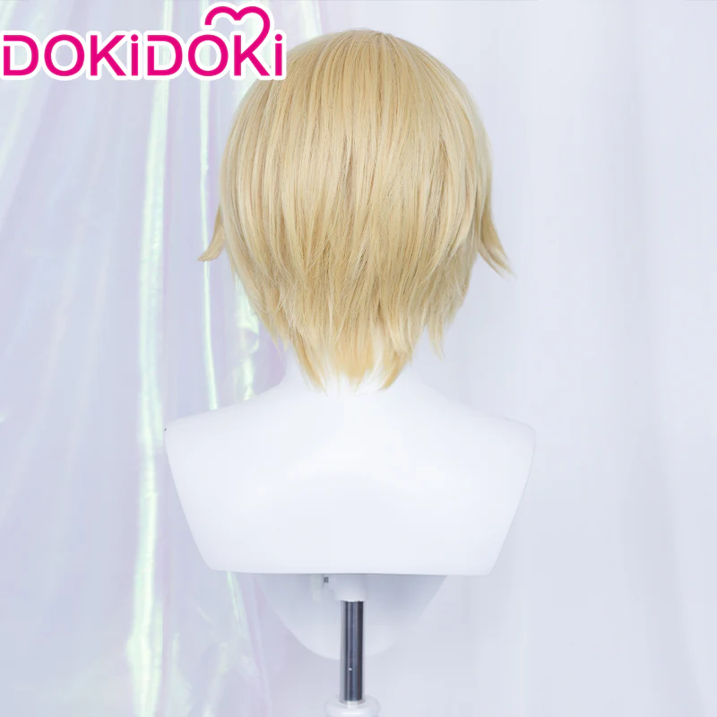【Ready For Ship】DokiDoki Game Genshin Impact Cosplay Dainsleif Cosplay Wig  Men Short Golden - Image 3