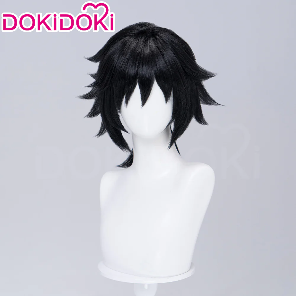 【Ready For Ship】DokiDoki Anime Copslay Wig Black Long Heat Resistant Hair Halloween - Image 3