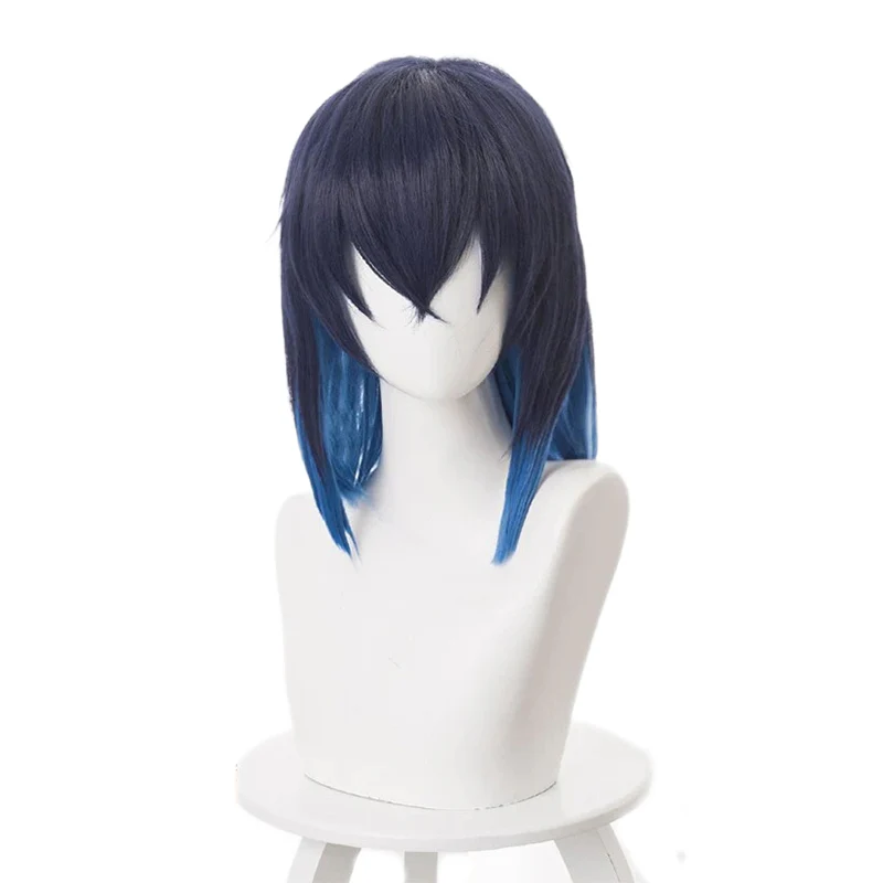 【Ready For Ship】DokiDoki Anime Copslay Wig Hair White & Blue Short Halloween - Image 6