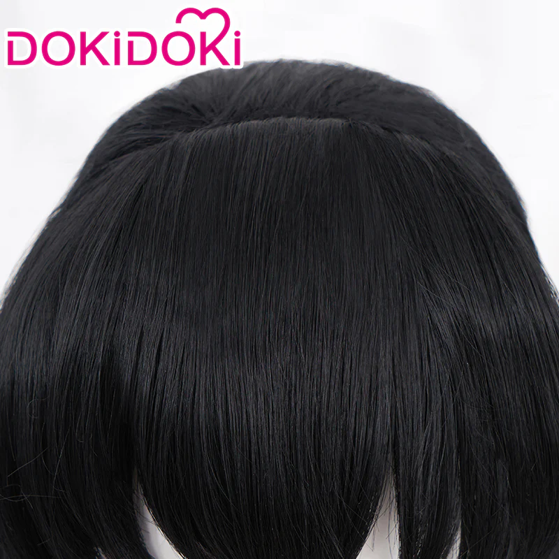 【Ready For Ship】DokiDoki Anime Cosplay Wig Long Straight Black Green Pony Tail - Image 3