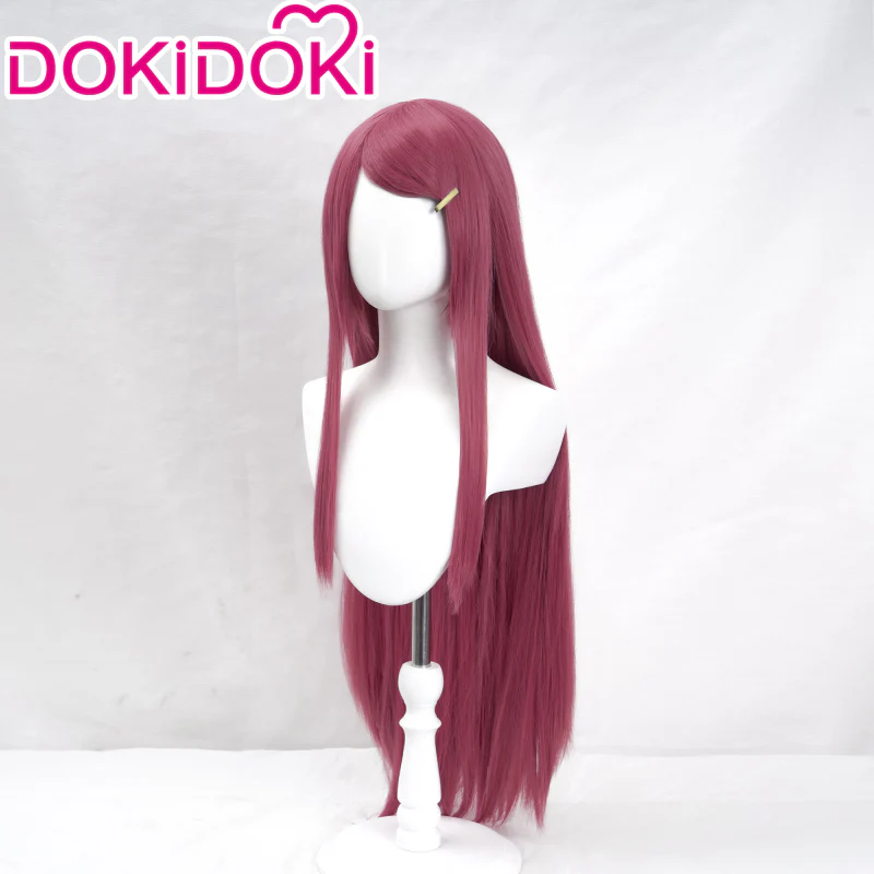 【Ready For Ship】DokiDoki Anime Cosplay Wig Red Long Straight Hair