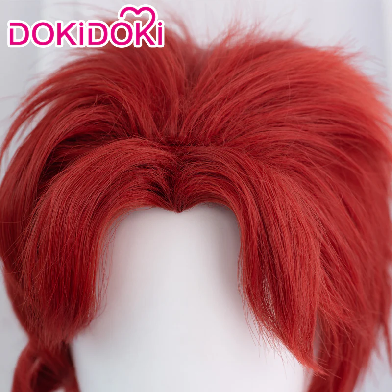 【Ready For Ship】DokiDoki Anime  Cosplay Wig Red short Curly - Image 3