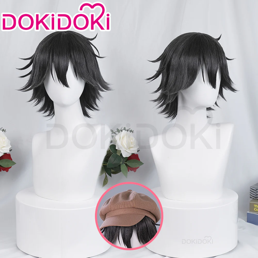 【Ready For Ship】DokiDoki Anime Cosplay Wig Short Black Hair/ Hat