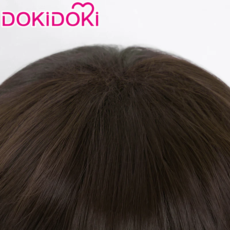 【Ready For Ship】DokiDoki Anime Cosplay Wig Short Curly Dark Brown Hair - Image 3