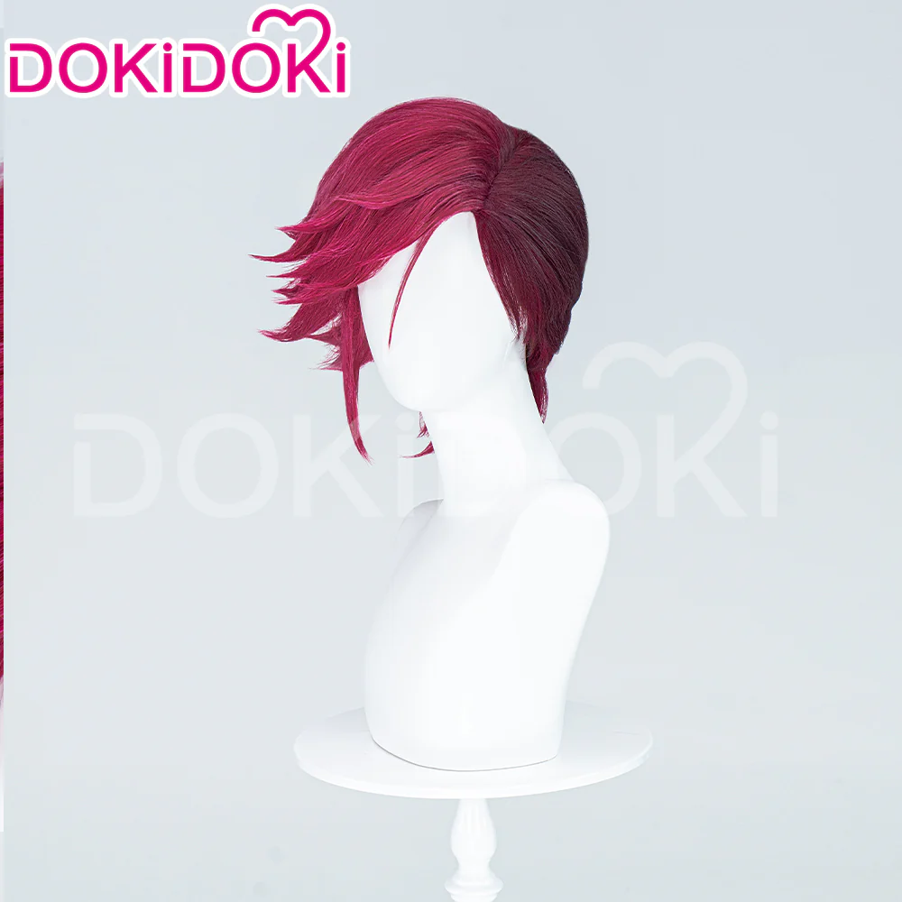 【Partially Ready For Ship】DokiDoki Game Cosplay Cosplay Wig / Earrings / Nose Ring / Tattoo / Goggle Curly Red / Young Version Black-Red / Gradient Color Matching Reverse Warping - Image 7