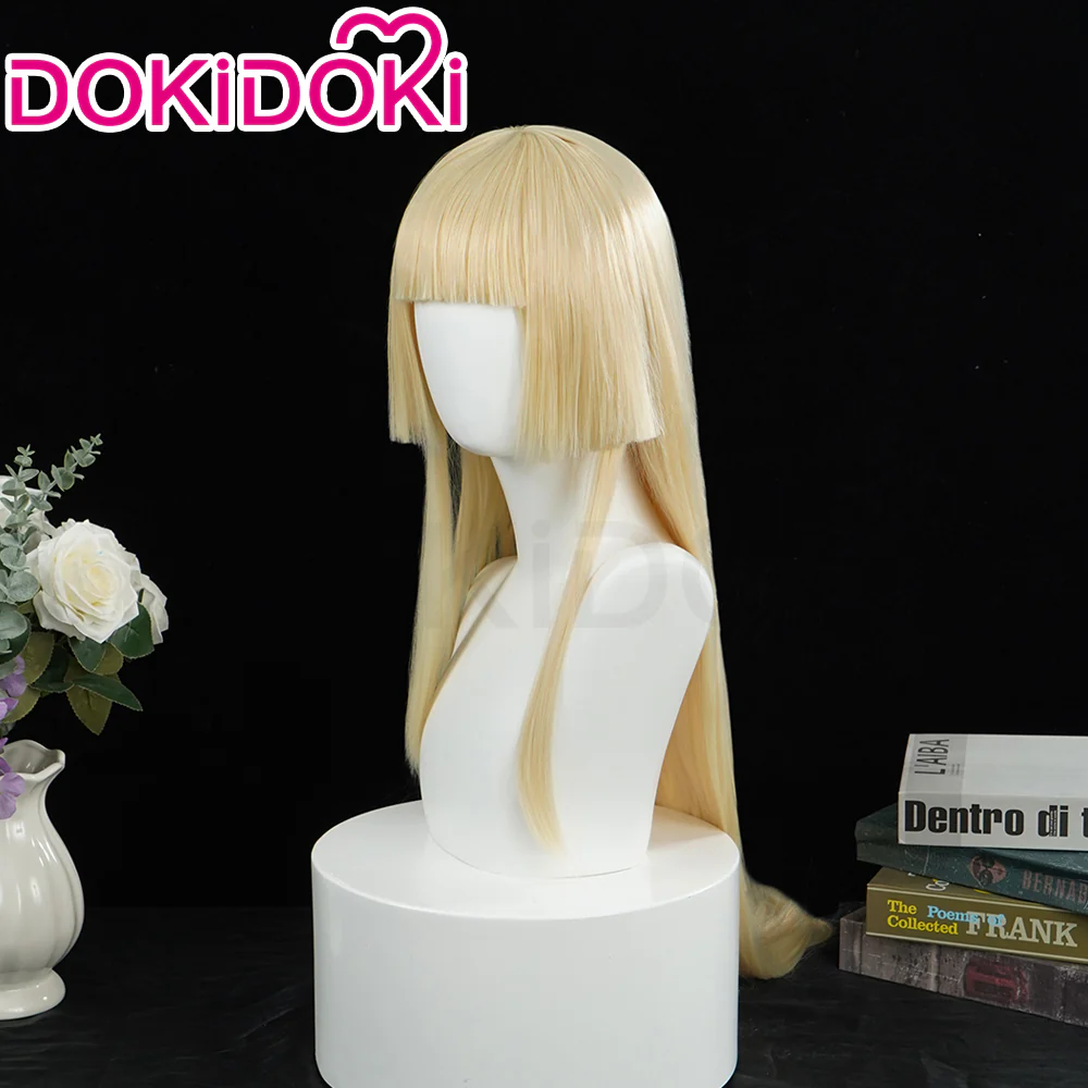【Ready For Ship】DokiDoki Game Cosplay Wig Long Straight Linen Hair - Image 2