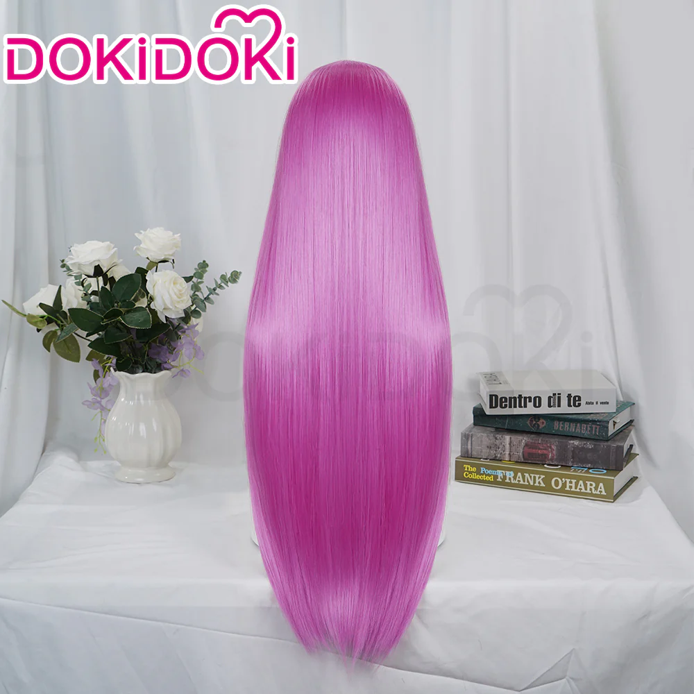 【Ready For Ship】DokiDoki Game Cosplay Wig Long Straight Pink / Purple Hair - Image 4