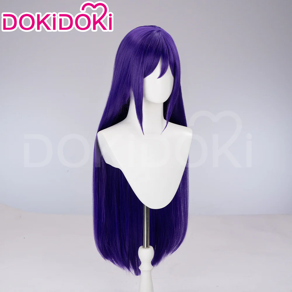 【Ready For Ship】DokiDoki Game Cosplay Wig Long Straight Pink / Purple Hair - Image 9