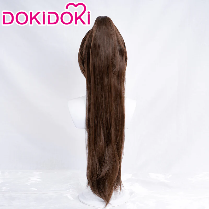 【Ready For Ship】DokiDoki Game Fighter Cosplay Wig Long Brown Straight Hair - Image 3