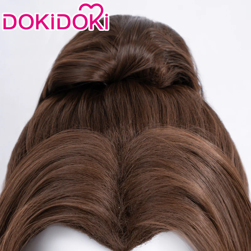 【Ready For Ship】DokiDoki Game Fighter Cosplay Wig Long Brown Straight Hair - Image 4