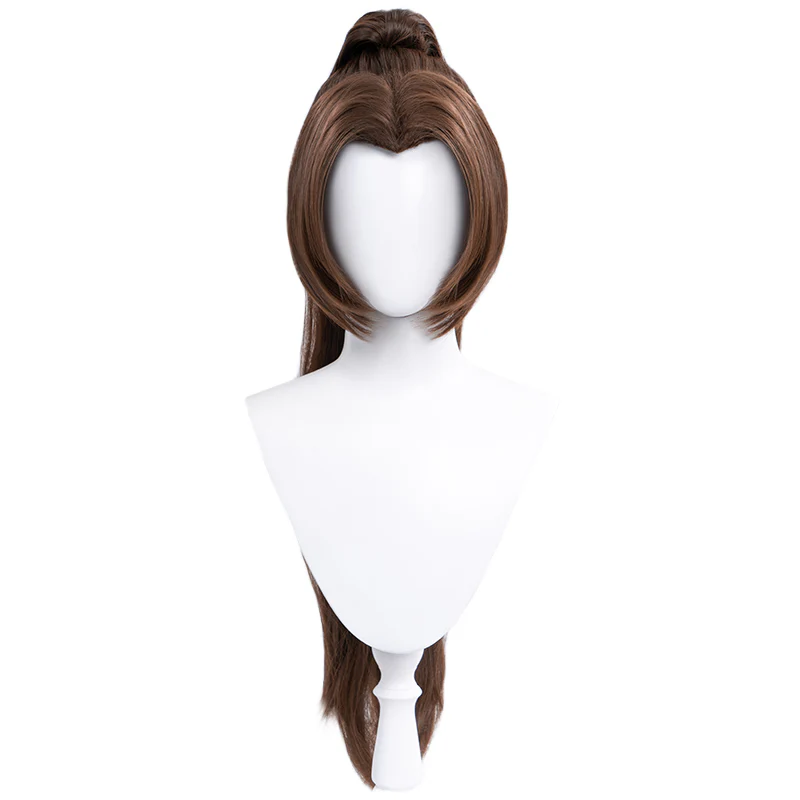 【Ready For Ship】DokiDoki Game Fighter Cosplay Wig Long Brown Straight Hair - Image 5