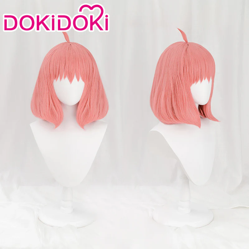 DokiDoki Manga Cosplay Wig Halloween Cute Short Pink