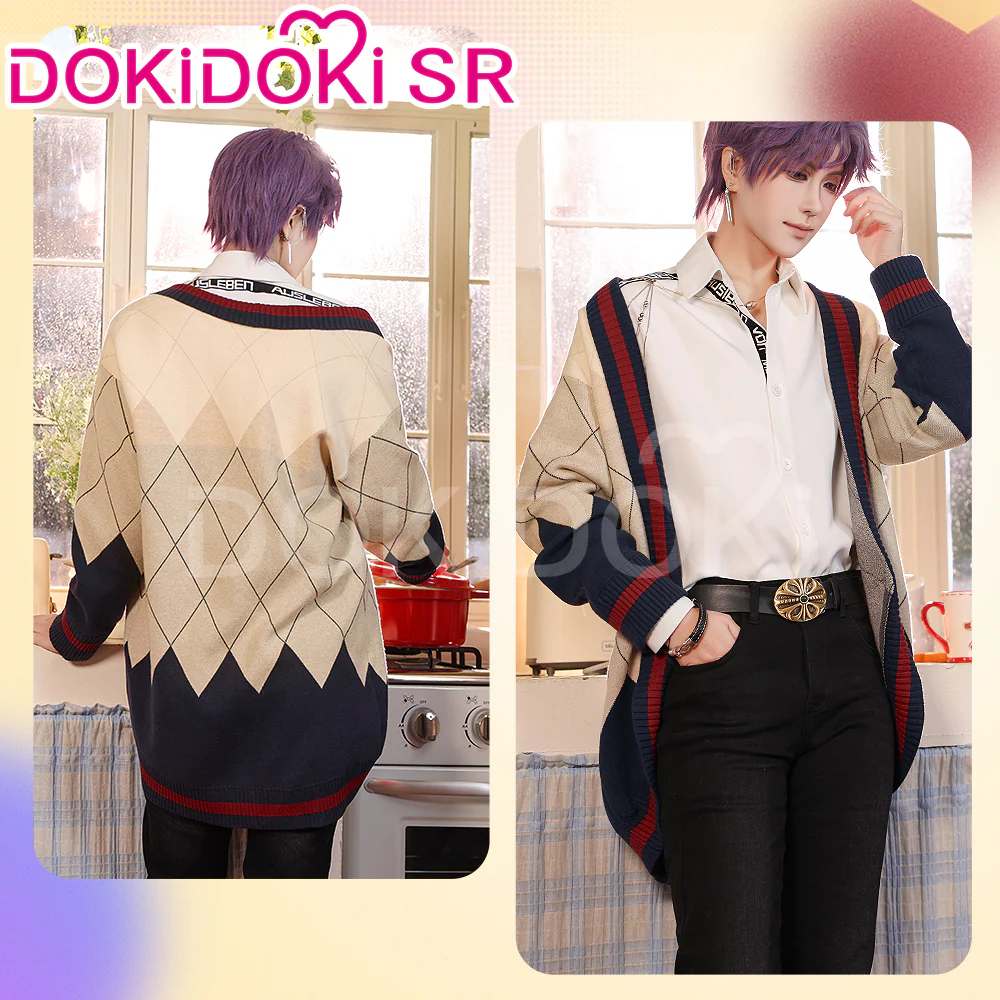 【Ready For Ship】DokiDoki-SR Game Love and Deepspace Cosplay Rafayel Costume Sweater Asymmetrical Romance Casual Wear - Image 4