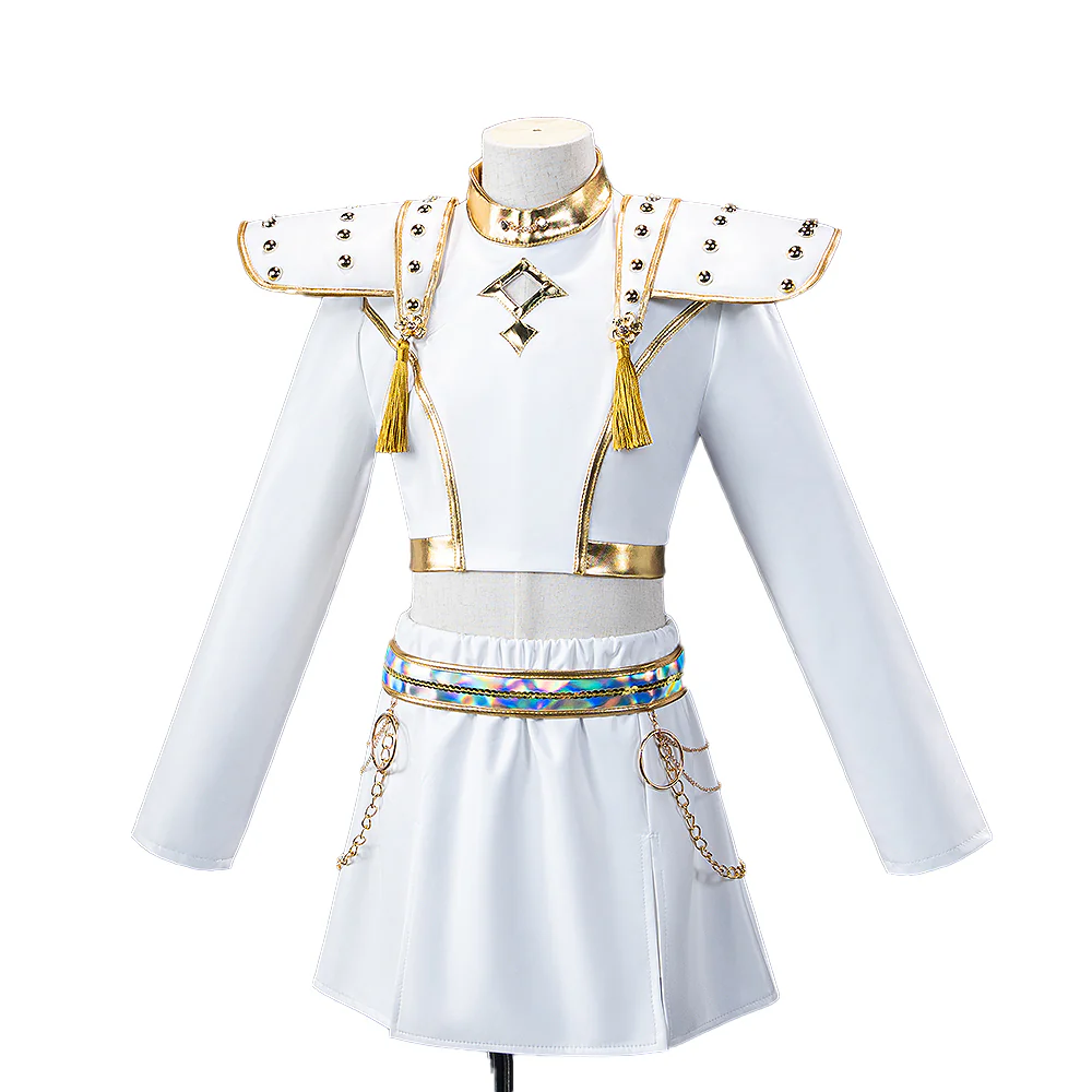 【Ready For Ship】【Last Batch】【Kids Version】DokiDoki-N Movie Anime KPOP KILLER Cosplay Costume White SERIES Children Version - Image 6