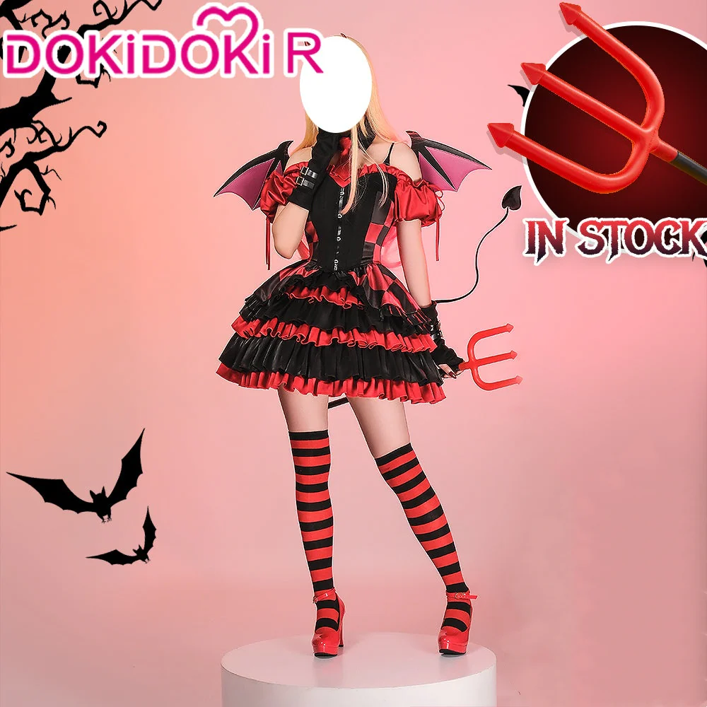 【US LOCAL SHIPPING 】【Last Batch】DokiDoki-R Anime Cosplay Costume Halloween Red Black Devil