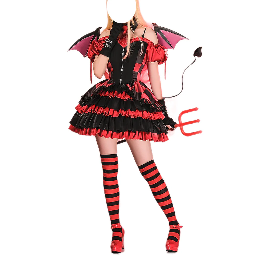 【US LOCAL SHIPPING 】【Last Batch】DokiDoki-R Anime Cosplay Costume Halloween Red Black Devil - Image 5