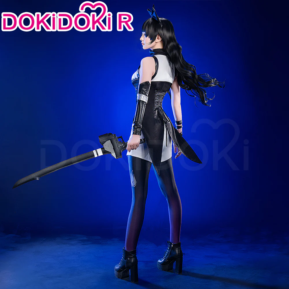 【In Stock】【Size S-2XL】DokiDoki-R Anime Cosplay Cosplay Black Costume / Wig Female - Image 2