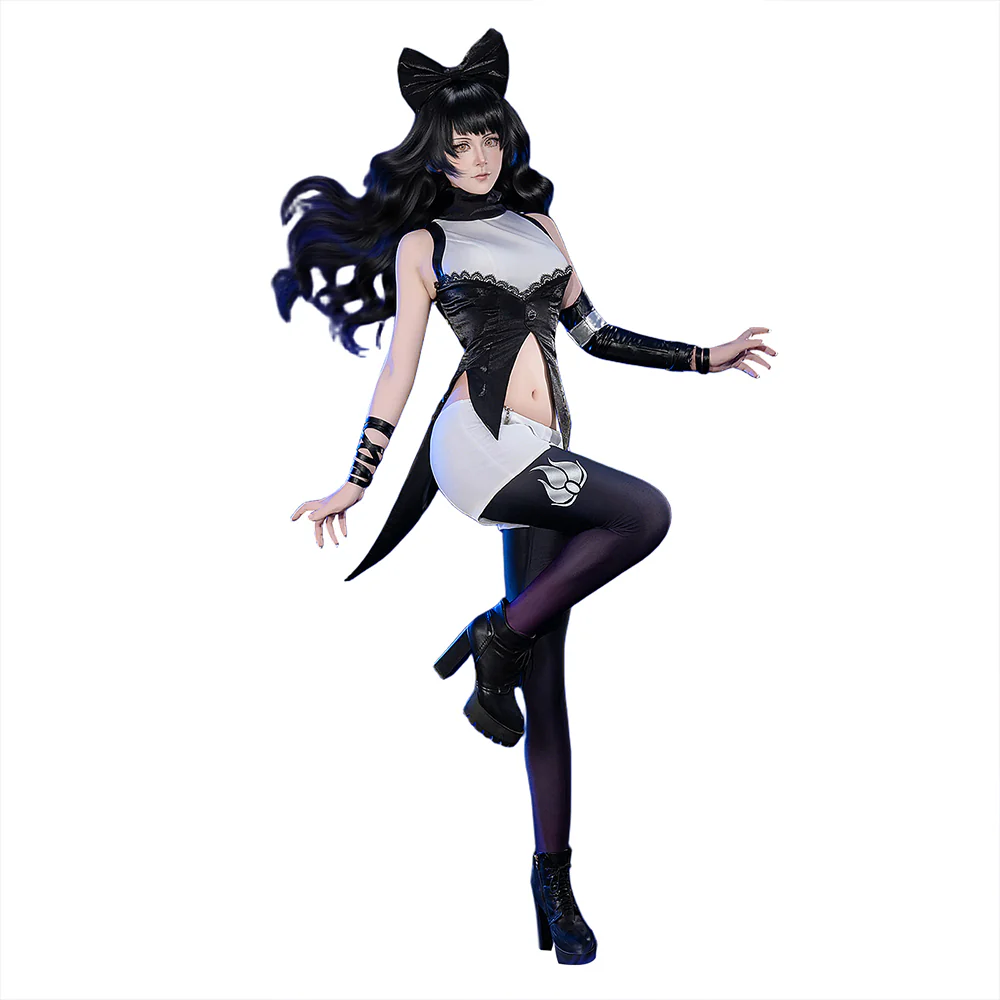 【In Stock】【Size S-2XL】DokiDoki-R Anime Cosplay Cosplay Black Costume / Wig Female - Image 5