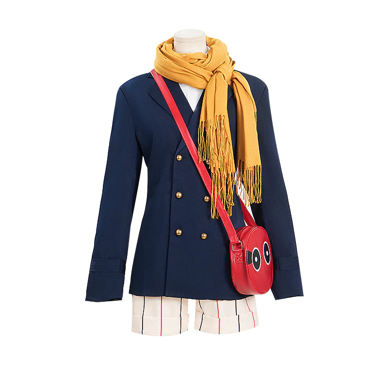 【Size S-2XL】DokiDoki-R Anime Cosplay Costume Blue Suit - Image 5