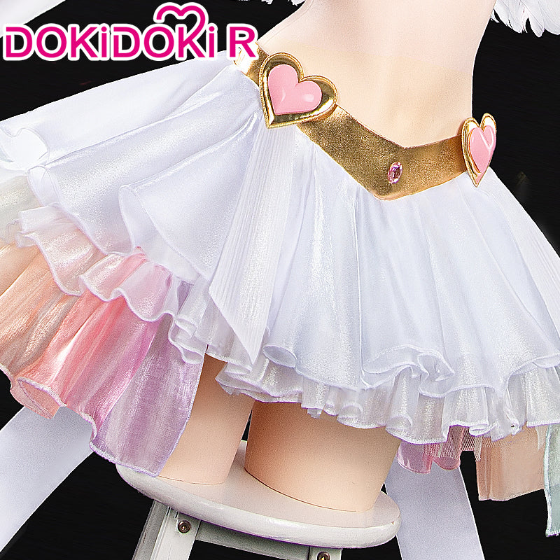 【Costume Ready For Ship】【Size S-2XL】DokiDoki-R Anime Cosplay Costume White Angel Dress Pink Heart - Image 4
