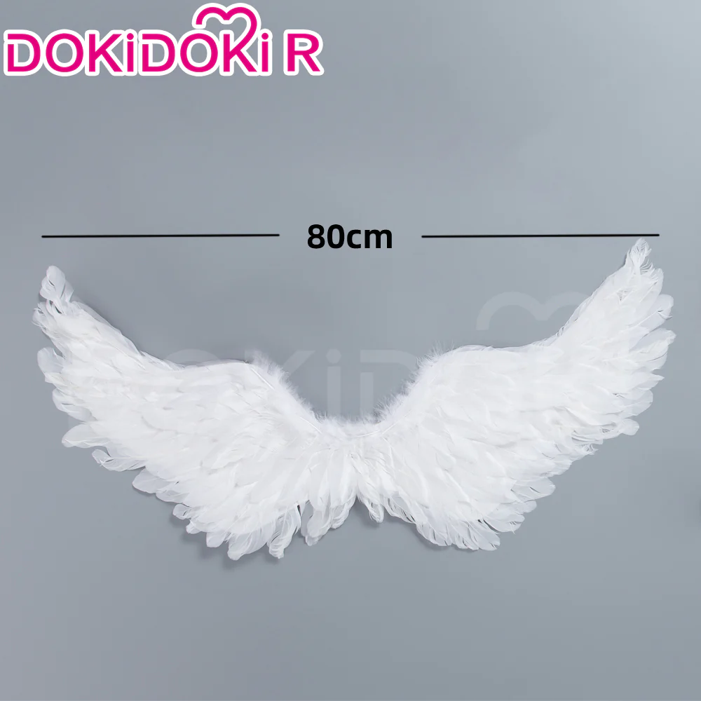 【Costume Ready For Ship】【Size S-2XL】DokiDoki-R Anime Cosplay Costume White Angel Dress Pink Heart - Image 6