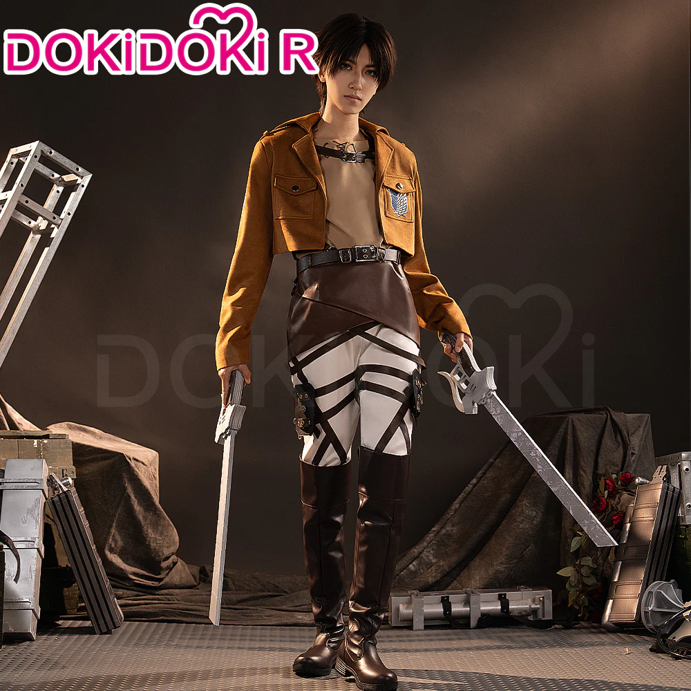 【Size S-3XL】 DokiDoki-R Anime Cosplay Brown Belt Uniform Costume - Image 3