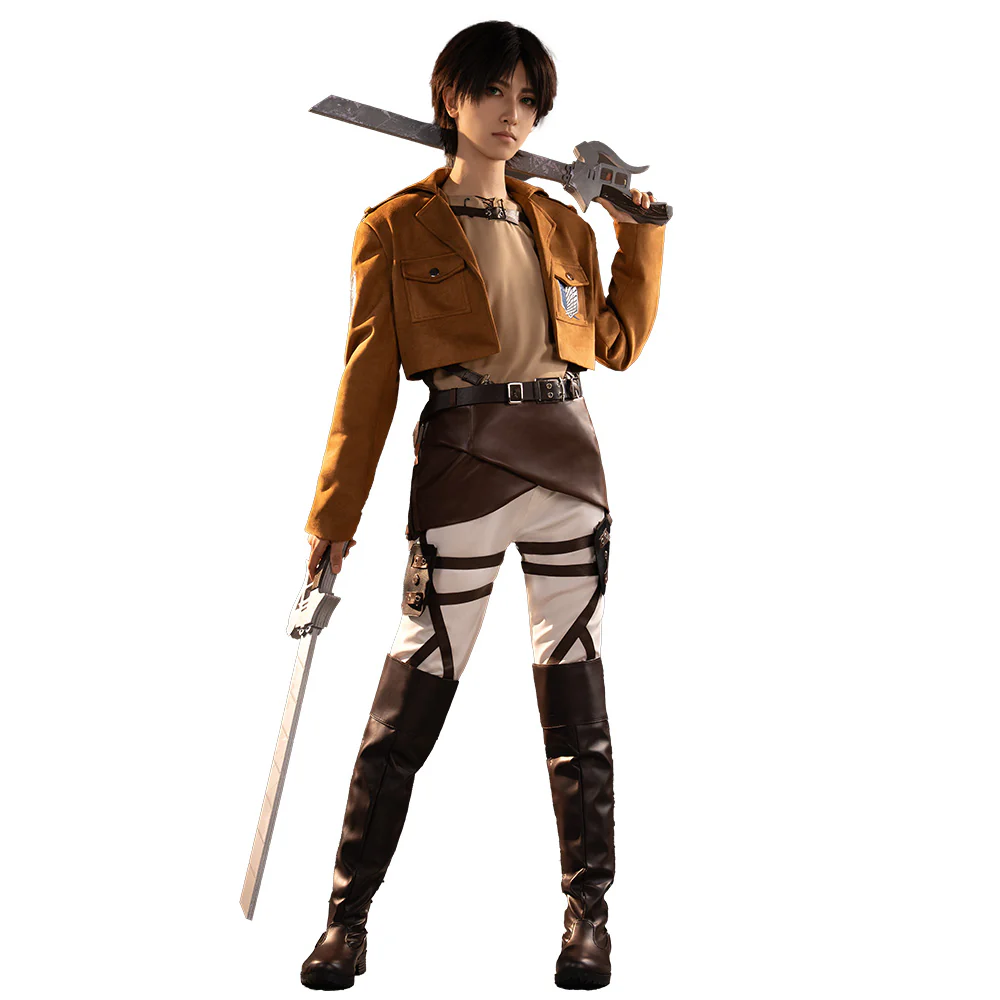 【Size S-3XL】 DokiDoki-R Anime Cosplay Brown Belt Uniform Costume - Image 5