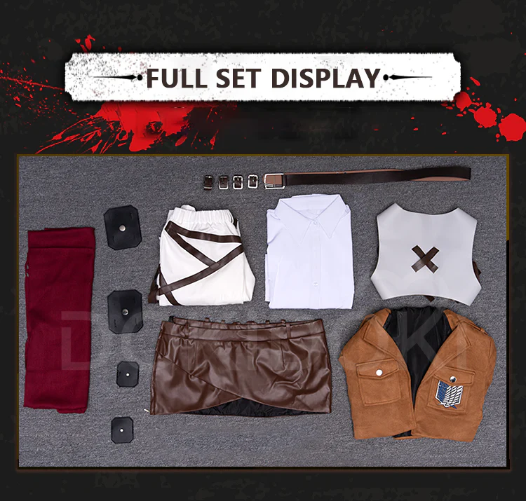 【Size S-3XL】 DokiDoki-R Anime Cosplay Brown Belt Uniform Costume - Image 6