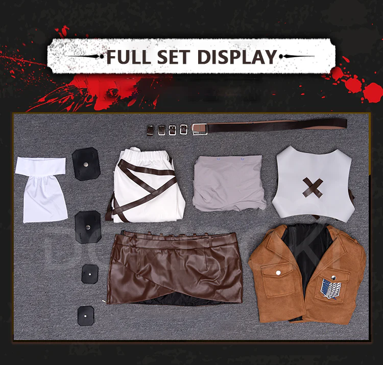 【Size S-3XL】 DokiDoki-R Anime Cosplay Brown Belt Uniform Costume - Image 7