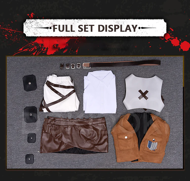 【Size S-3XL】 DokiDoki-R Anime Cosplay Brown Belt Uniform Costume - Image 9