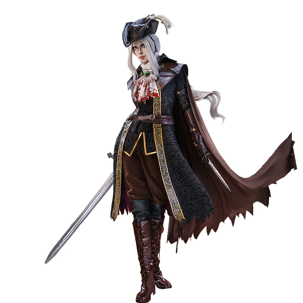 【Ready For Ship】【Size S-2XL】DokiDoki-R Game Cosplay Costume Brown Cloak Suit - Image 4