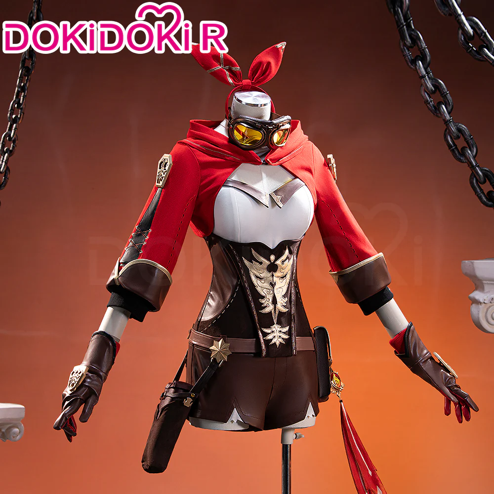 【Size S-2XL】DokiDoki-R Game Genshin Impact Cosplay Amber Costume