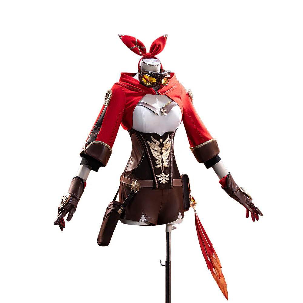 【Size S-2XL】DokiDoki-R Game Genshin Impact Cosplay Amber Costume - Image 5