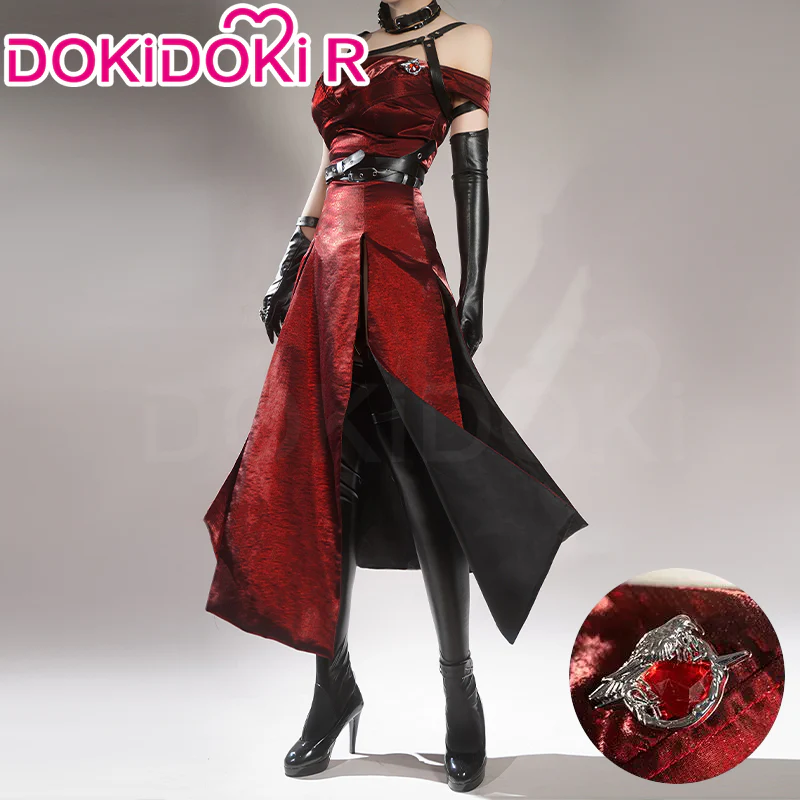 【Partially Ready For Ship】【Size S-2XL】DokiDoki-R Game Love and Deepspace Cosplay Main Character MC Costume Enchanting Veil Red Dress Sylus