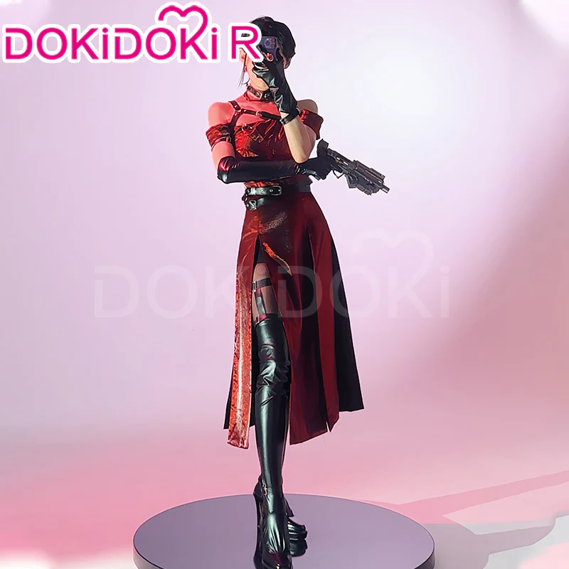 【Partially Ready For Ship】【Size S-2XL】DokiDoki-R Game Love and Deepspace Cosplay Main Character MC Costume Enchanting Veil Red Dress Sylus - Image 4