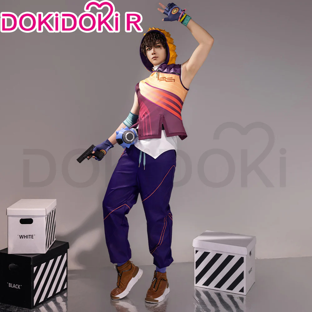 【Size S-2XL】DokiDoki-R Game Valorant Cosplay Miks Costume DJ - Image 2